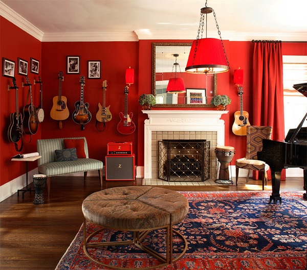 ideias de decoração de sala com tema musical