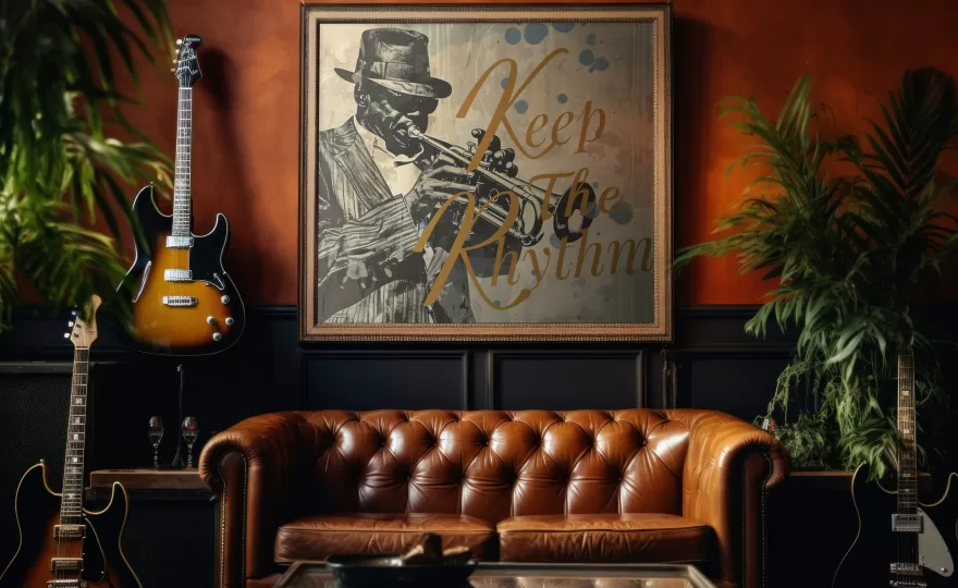 como usar guitarra na decoração de sala