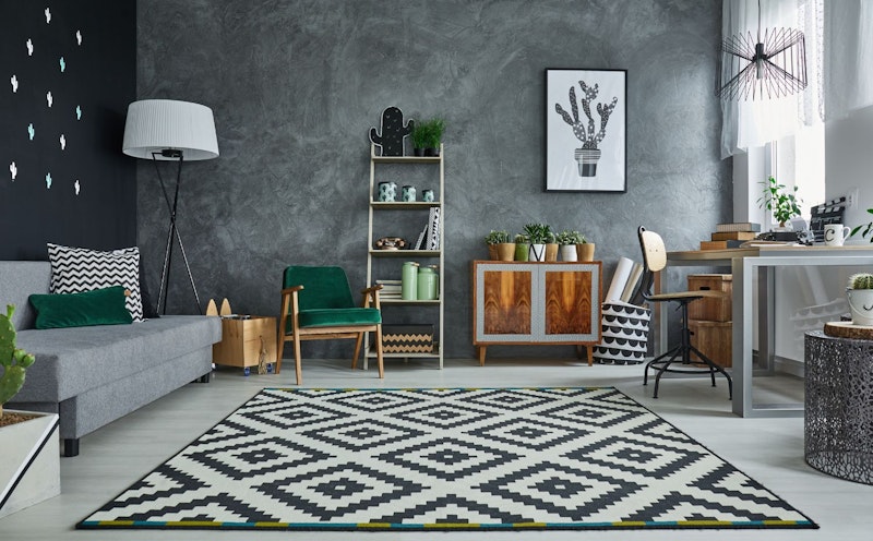 decoracao de sala com tons de cinza