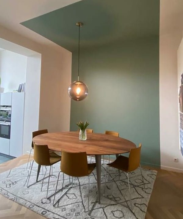 ideias decoração sala verde moderna
