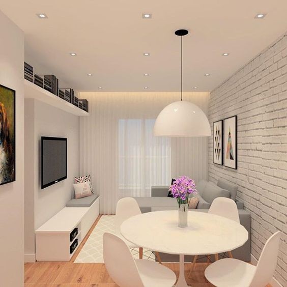 Decoração de Sala de Estar e Jantar Integrada: Soluções para Apartamentos Pequenos
