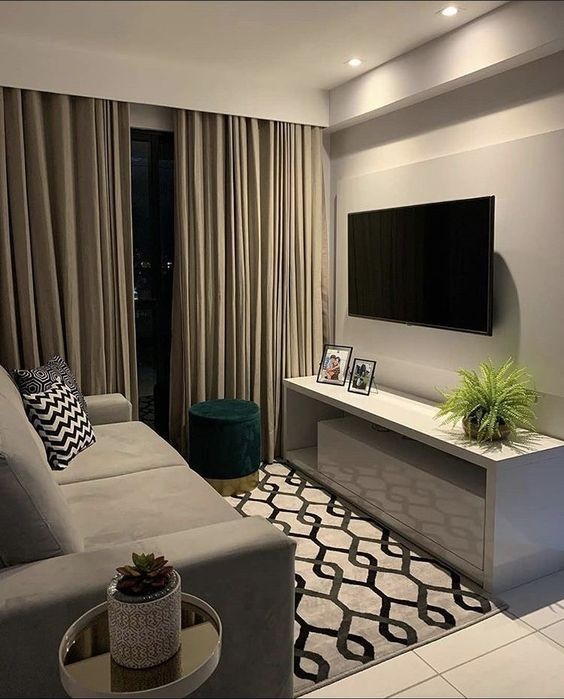 decoração sala pequena moderna