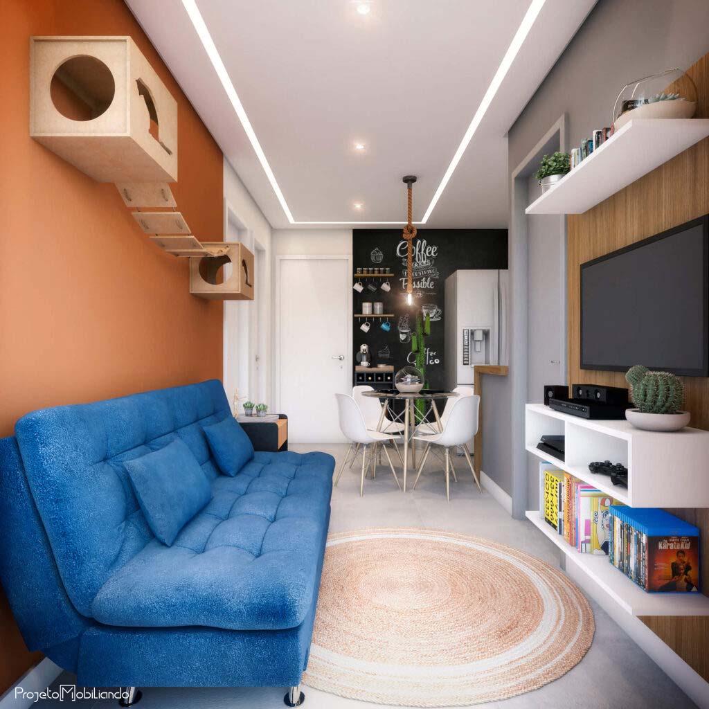 Decoração de Sala de Estar e Jantar Integrada: Soluções para Apartamentos Pequenos