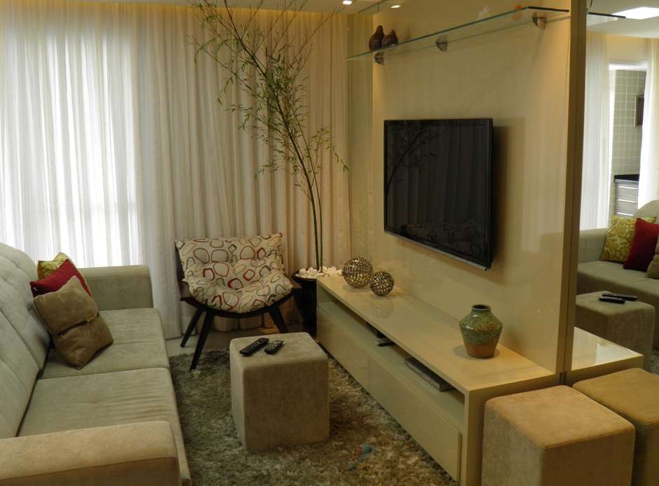 decorar sala retangular gastando pouco