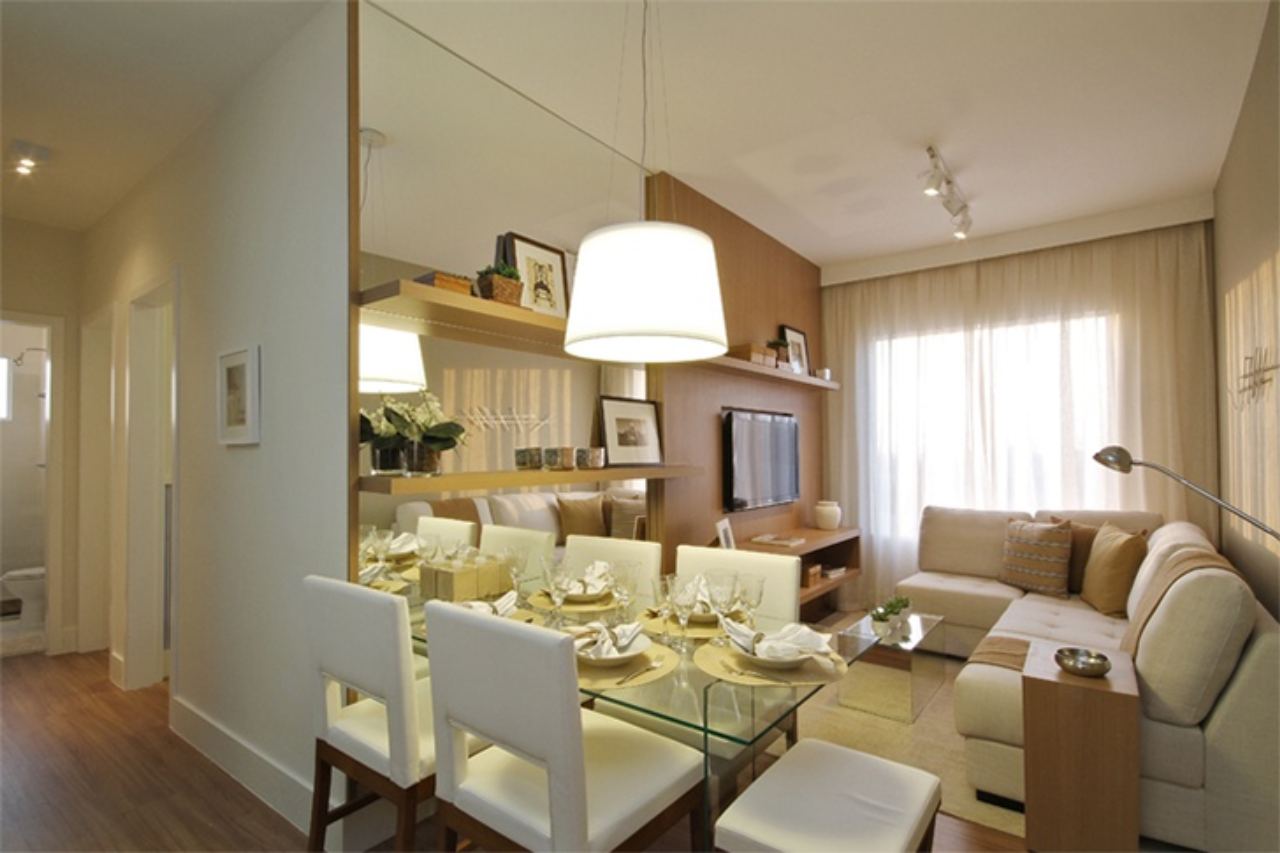 ideias criativas decoração sala retangular