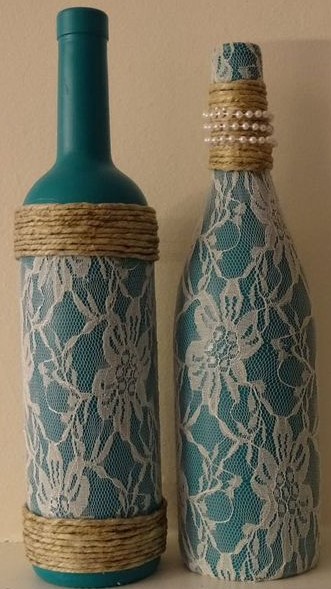 garrafa de vinho vs garrafa de cerveja para decorar