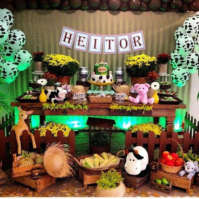 ideias criativas decoração festa fazendinha simples