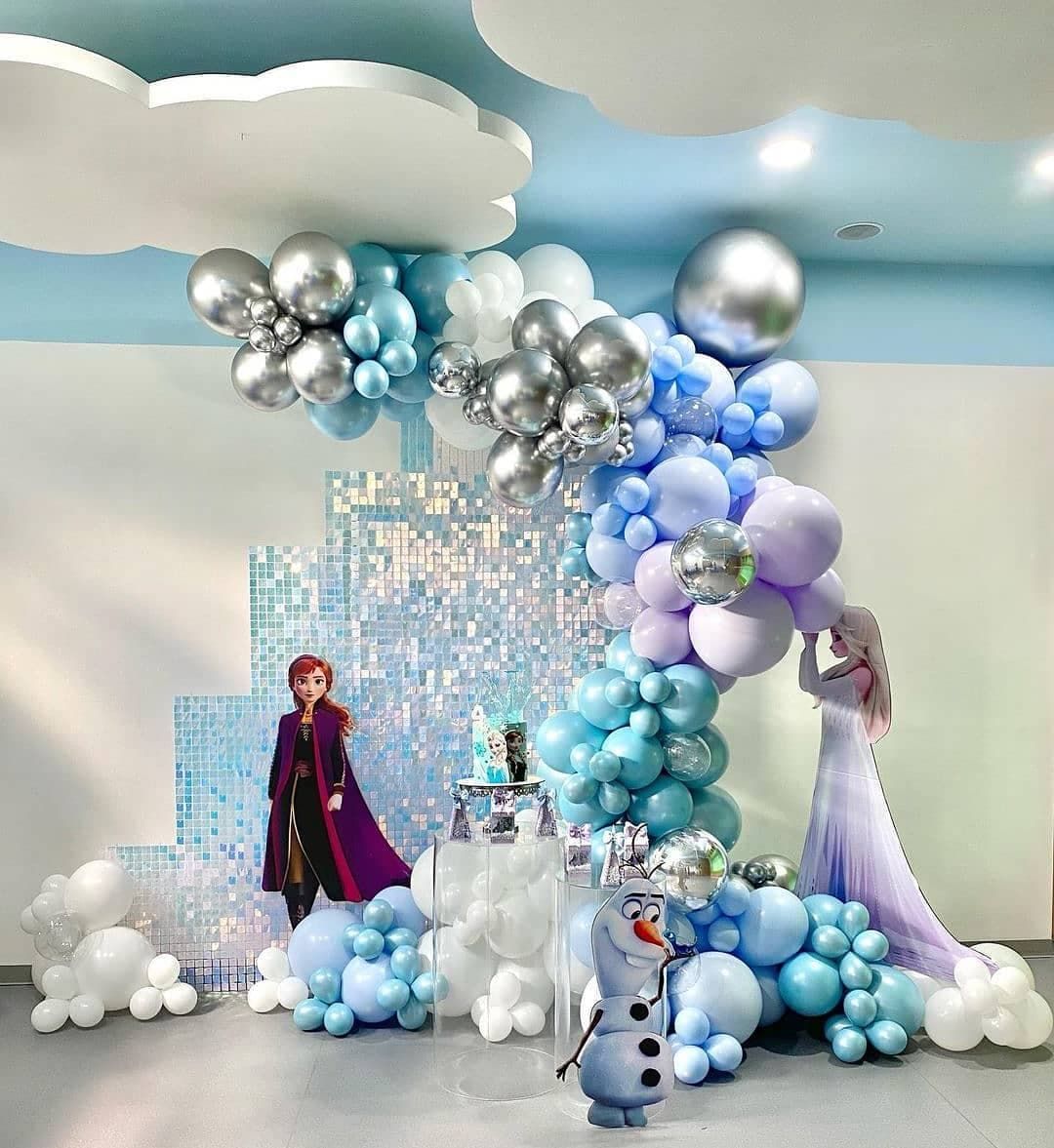 ideias criativas decoração festa frozen