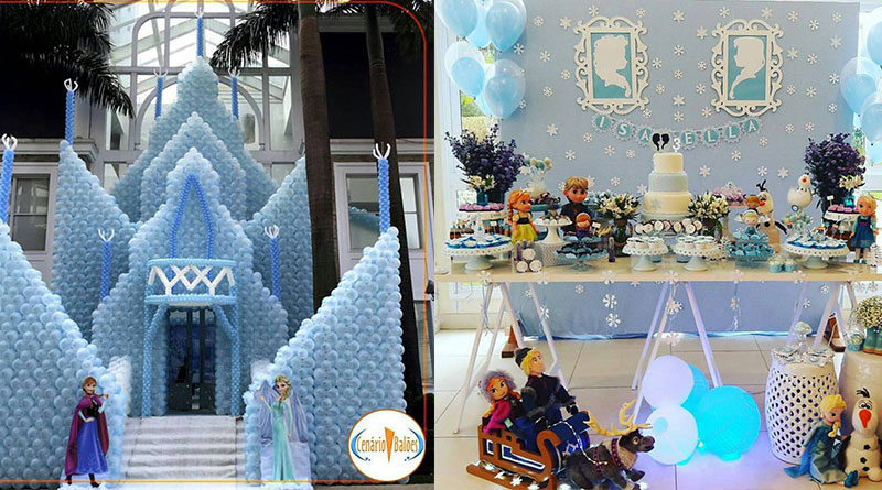 como fazer neve artificial para decoração frozen