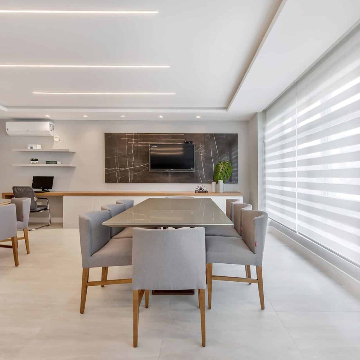 design biofilico sala reuniao pequena