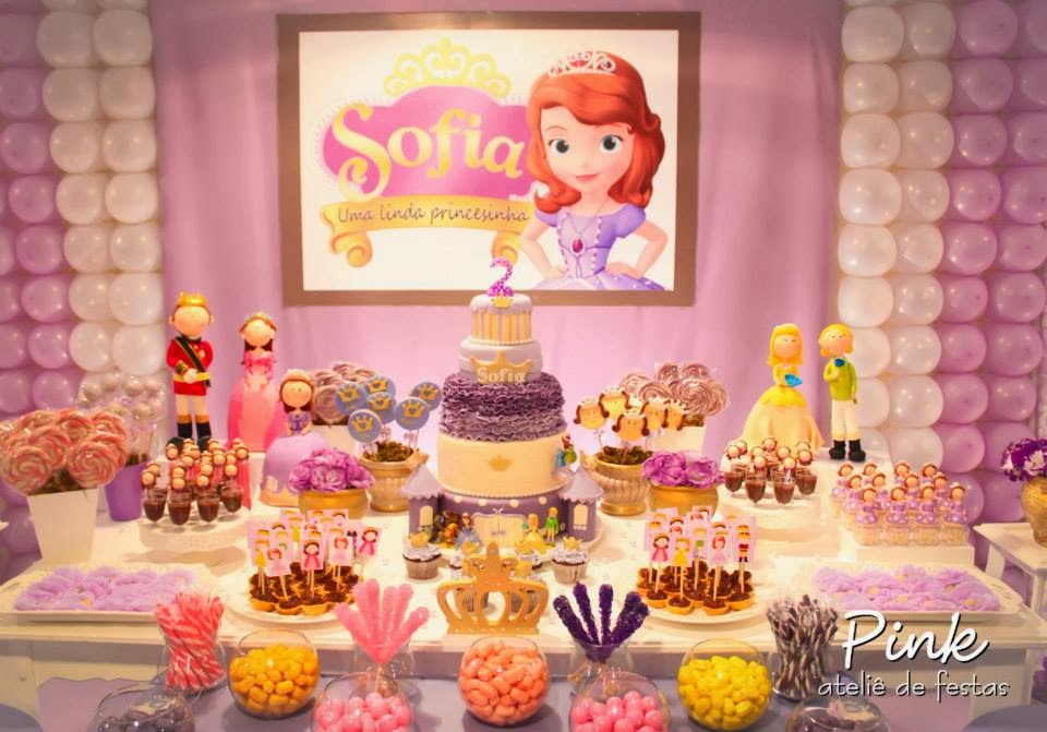 ideias criativas decoração princesa sofia festa