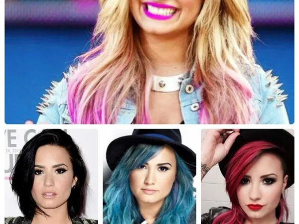 demi lovato cabelo roxo