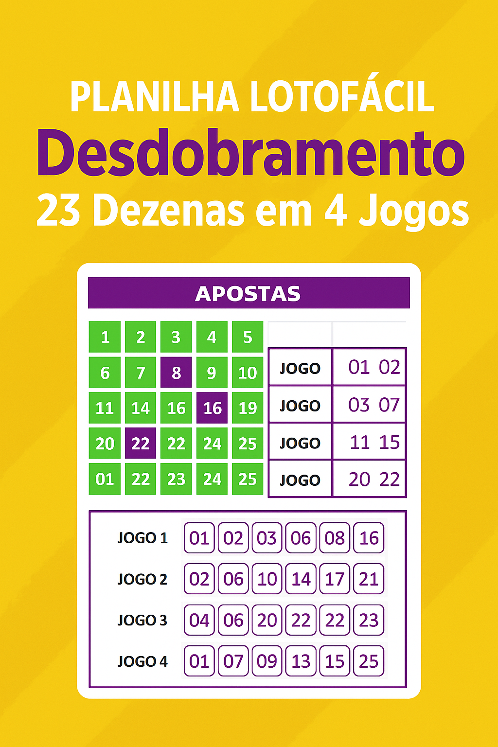 desdobramento da lotofacil