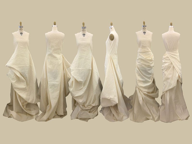 ideias de draping para vestidos de festa