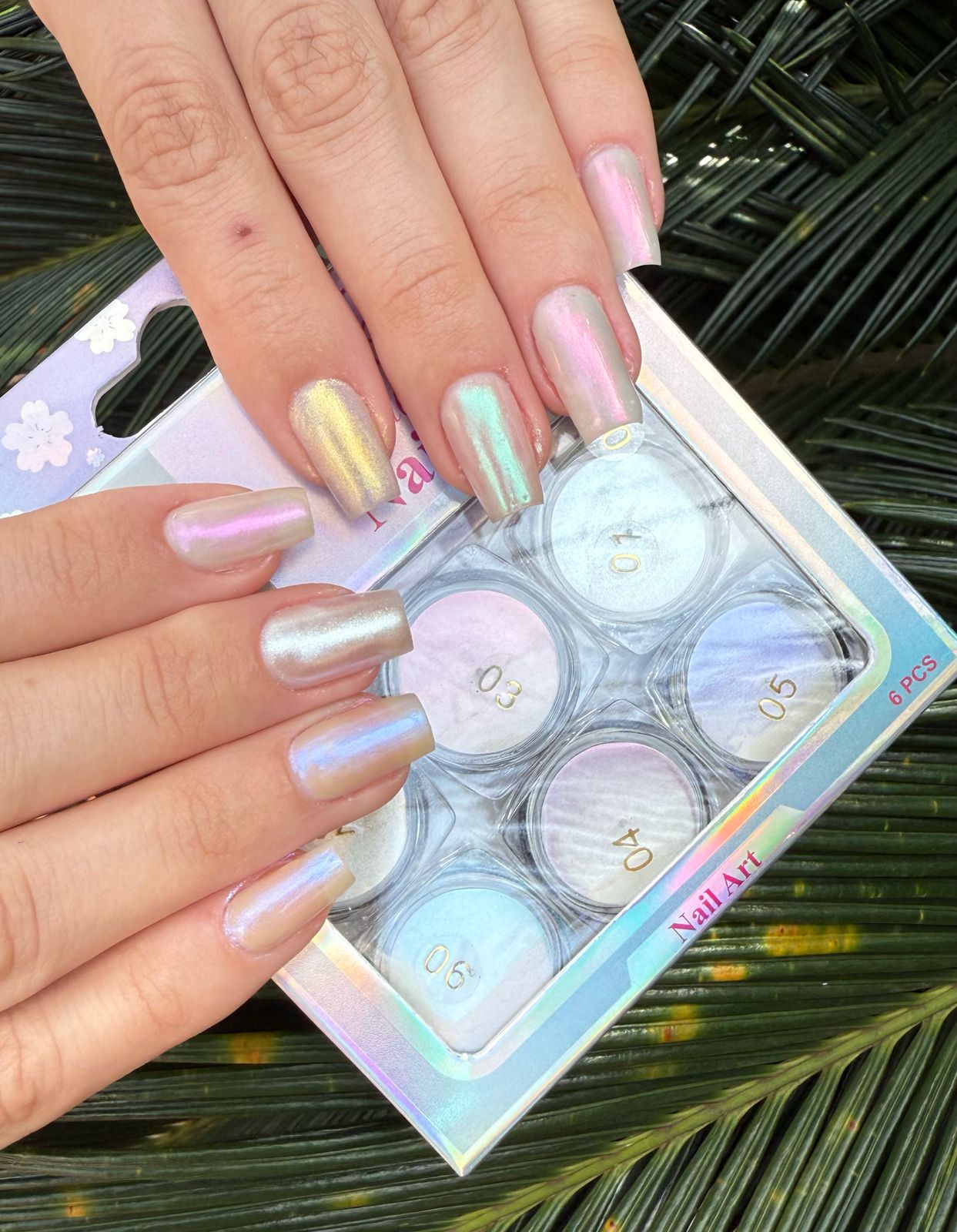 esmalte efeito iridescente