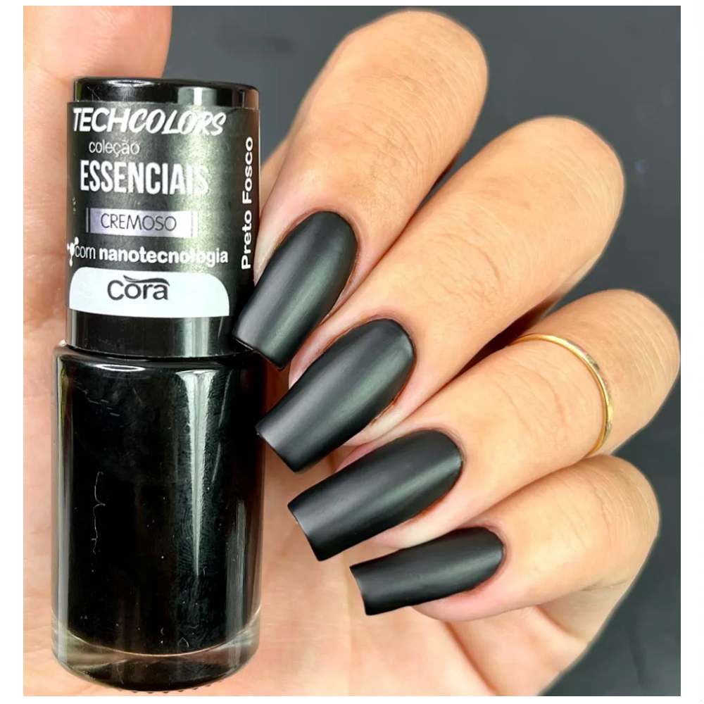 esmalte preto fosco