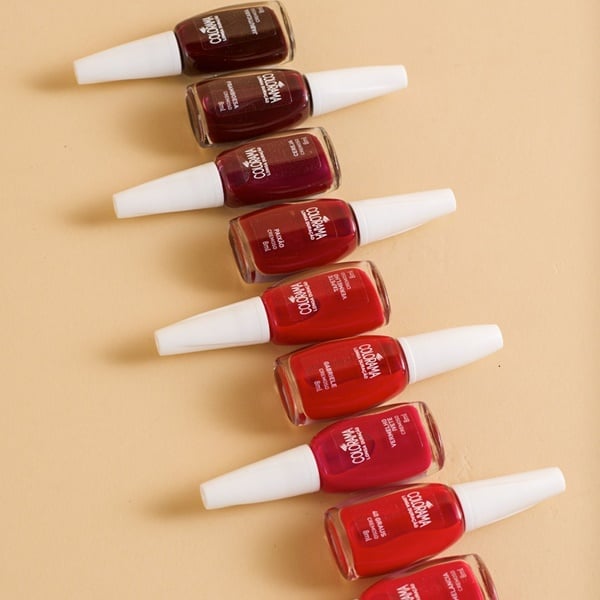 Esmalte vermelho gel