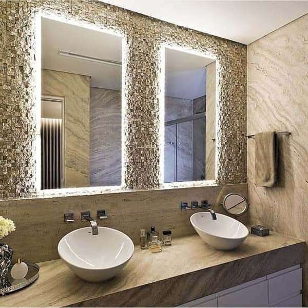 espelho com led para banheiro