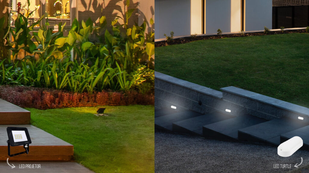 espeto de jardim led