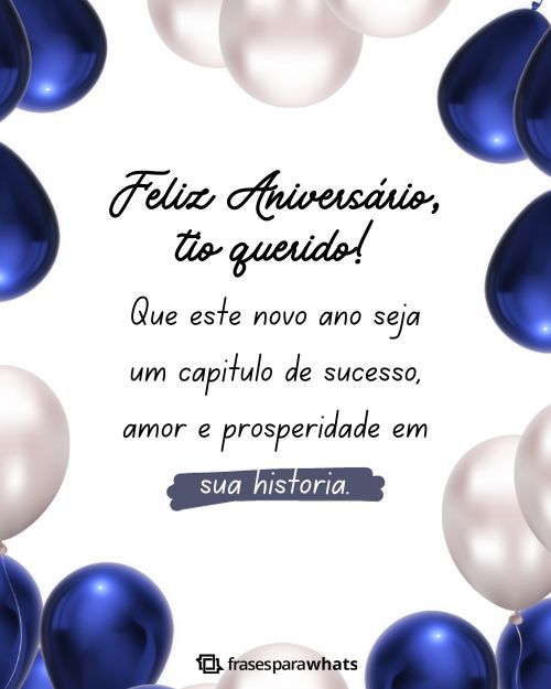 cartão de aniversário para tio