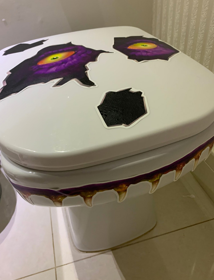 adesivos vaso sanitario halloween zumbi