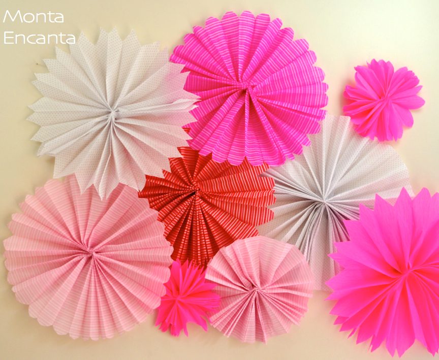 flores de papel crepom simples