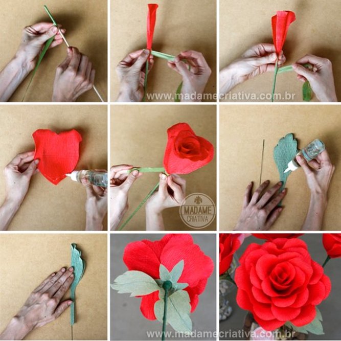 Diferentes Tipos de Flores de Papel Crepom e Suas Aplicações