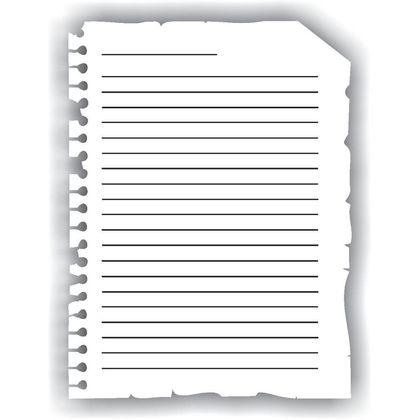 folha de caderno pautada para imprimir