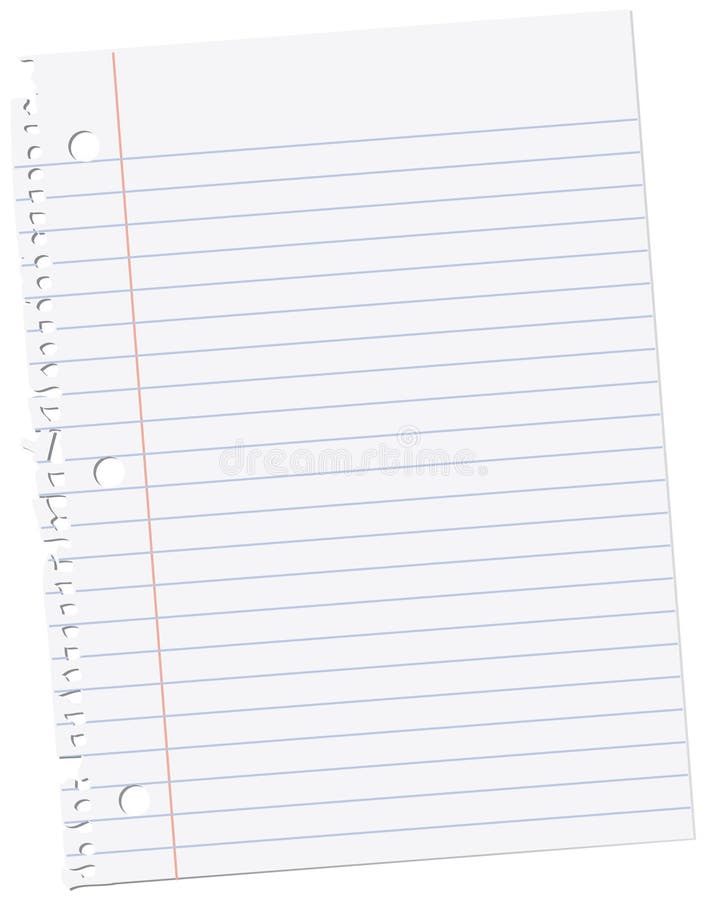 folha de caderno em branco