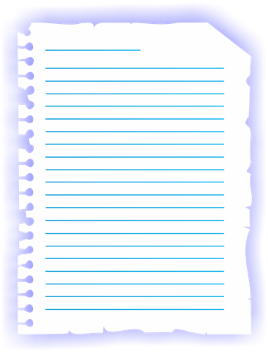 folha de caderno colorida