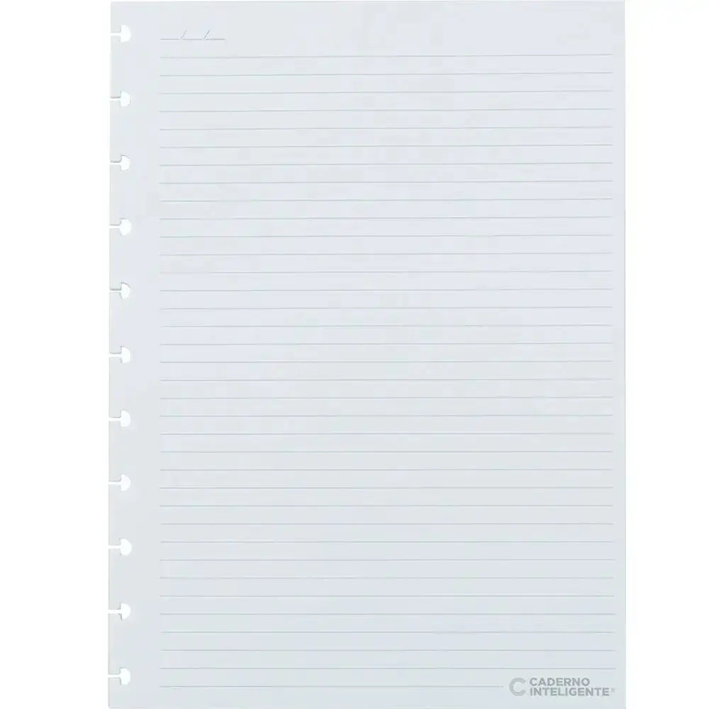 folha de caderno universitário