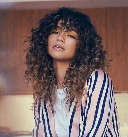 franja cabelo cacheado 2026