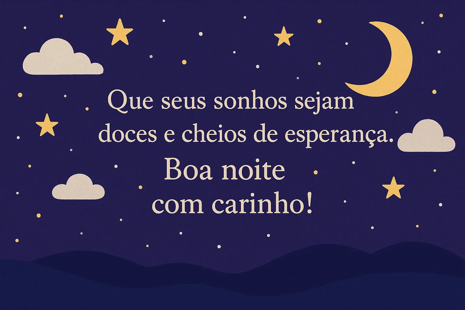 boa noite com carinho e sonhos lindos