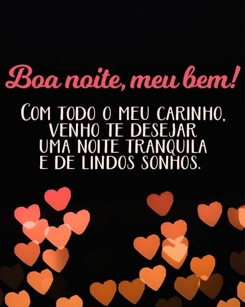 mensagem de boa noite com carinho para namorado