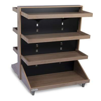 ideias de gôndolas de madeira para loja pequena