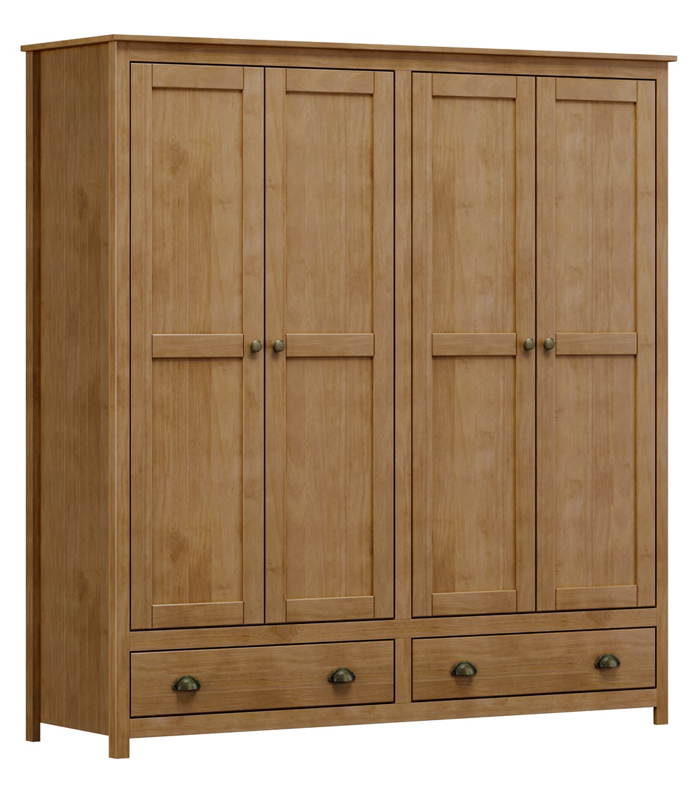 Guarda roupa de madeira maciça com portas de abrir