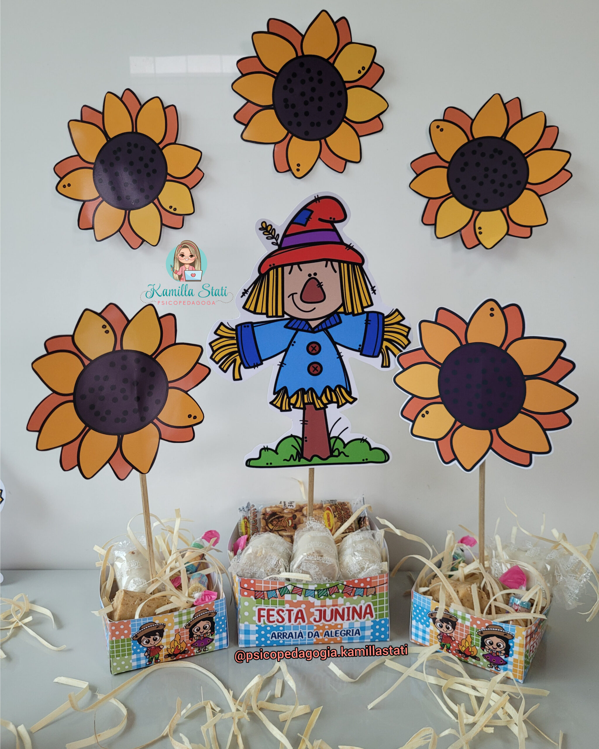 ideias centro de mesa festa junina