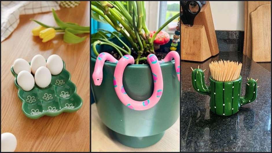 como fazer chaveiros de ceramica fria passo a passo