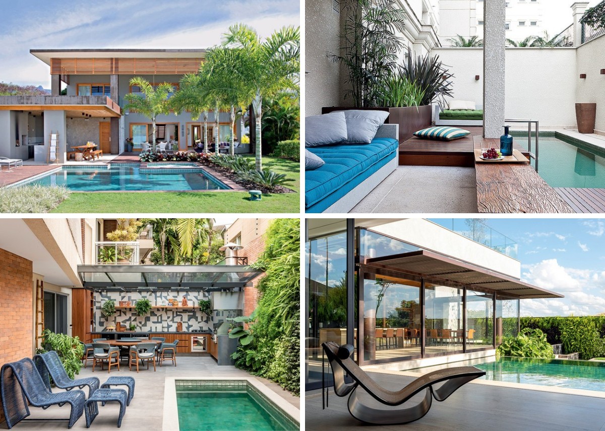 ideias de area de lazer com piscina