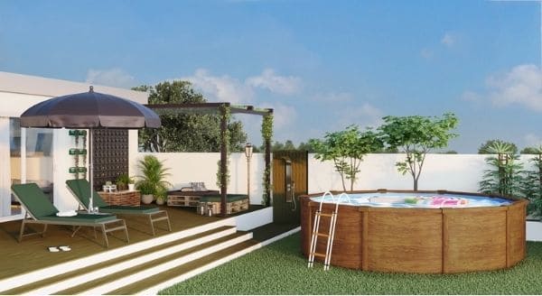 ideias de area de lazer com piscina pequena