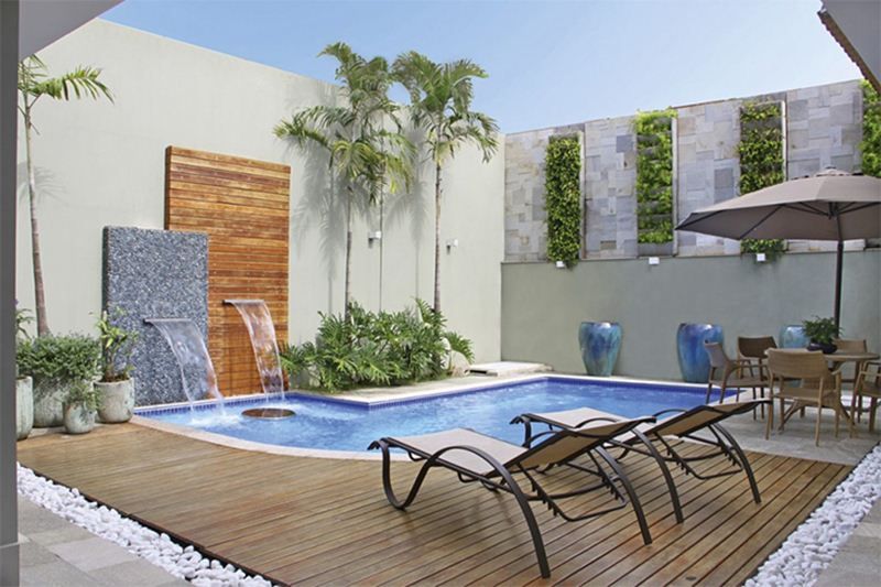 ideias de area de lazer com piscina