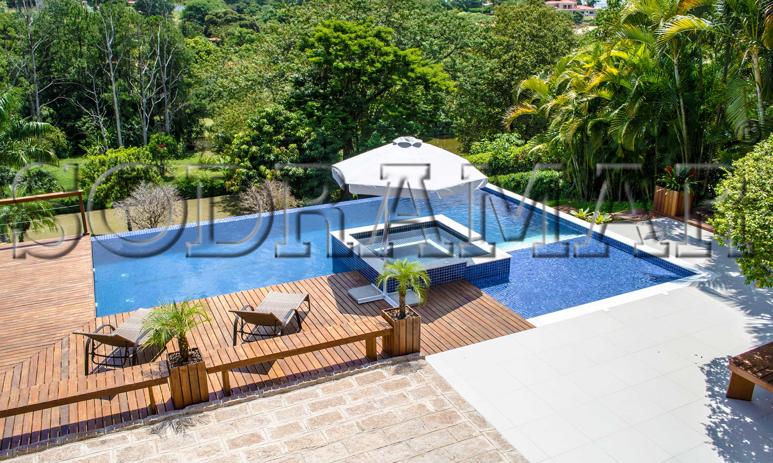 ideias de area de lazer com piscina pequena