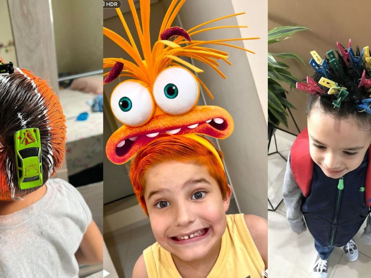 temas dia do cabelo maluco para meninos