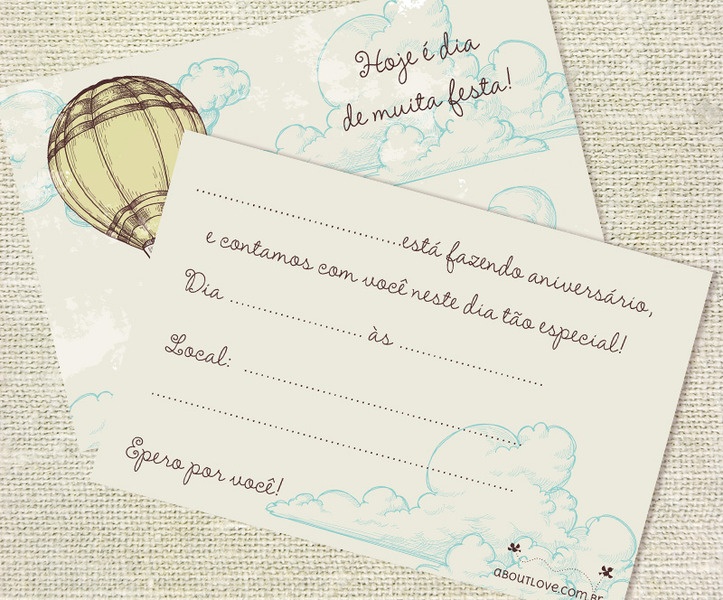 ideias de convite de aniversário