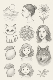 desafios de desenho criativo