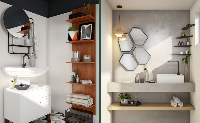 ideias de espelho para banheiro pequeno