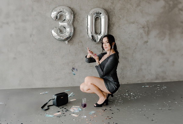 ideias de fotos de aniversário criativas para mulheres