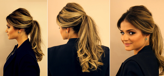 penteado rabo de cavalo rápido