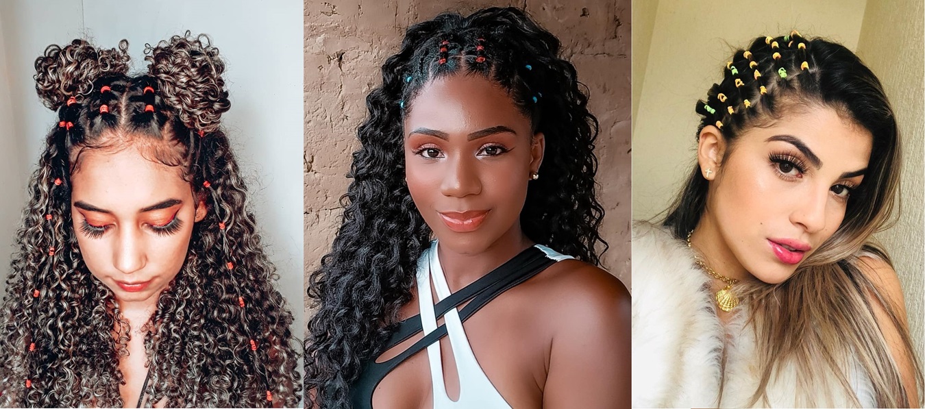 ideias de penteados com liguinhas