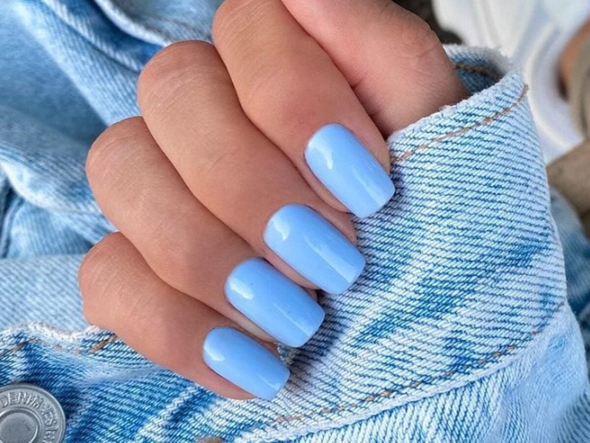 ideias de unhas azul